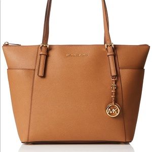 Brown Michael Kors Jet Set Tote Shoulder Bag